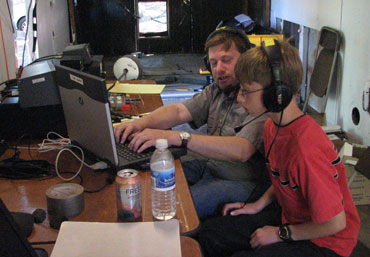 W6WS and his son operating HF1