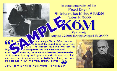 K6M QSL Card